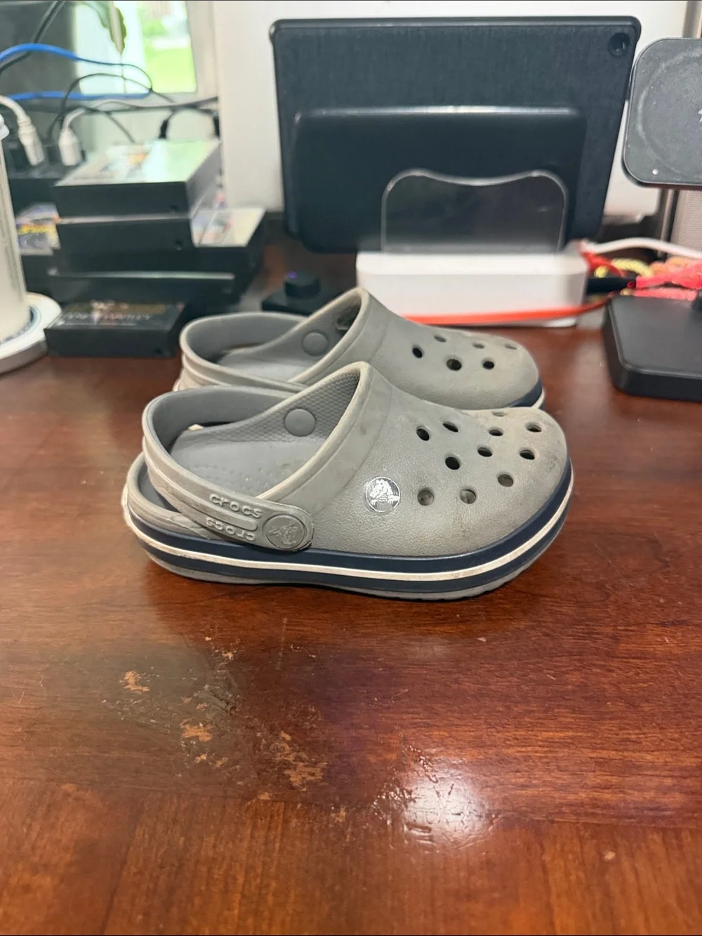 CROCS Kids Light Gray Clog Sandals